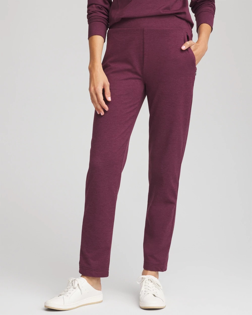 Chico's On Sale Blackened Burgundy Zenergy® Cloud Tapered Ankle Pants