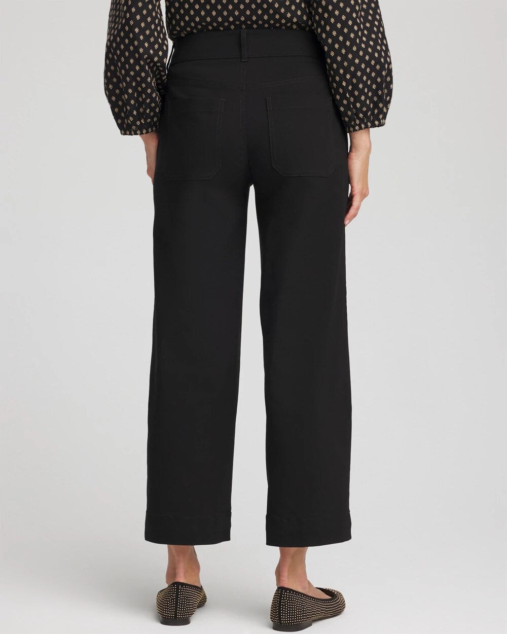 Chico's For Sale Black Emme Four Pocket Straight Cropped Pants