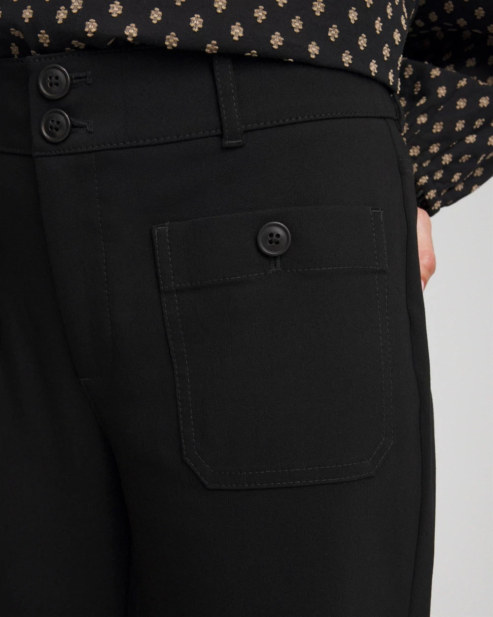 Chico's For Sale Black Emme Four Pocket Straight Cropped Pants
