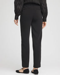 Chico's Discount Black Crepe Side-Zip Tapered Ankle Pants