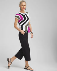 Chico's On Sale Black Cargo Straight Leg Cropped Pants