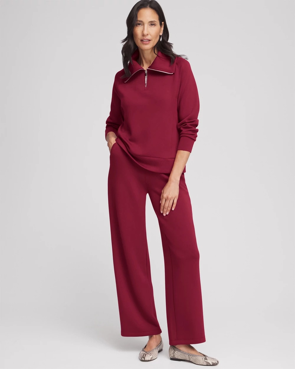 Chico's Online Berry Compote Zenergy® Wide Leg Pants