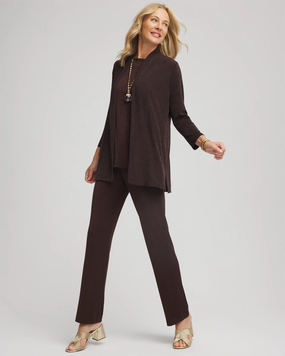 Chico's Discount Cocoa Bean Petite Travelers™ No Tummy Pants