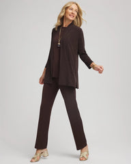 Chico's Discount Cocoa Bean Petite Travelers™ No Tummy Pants