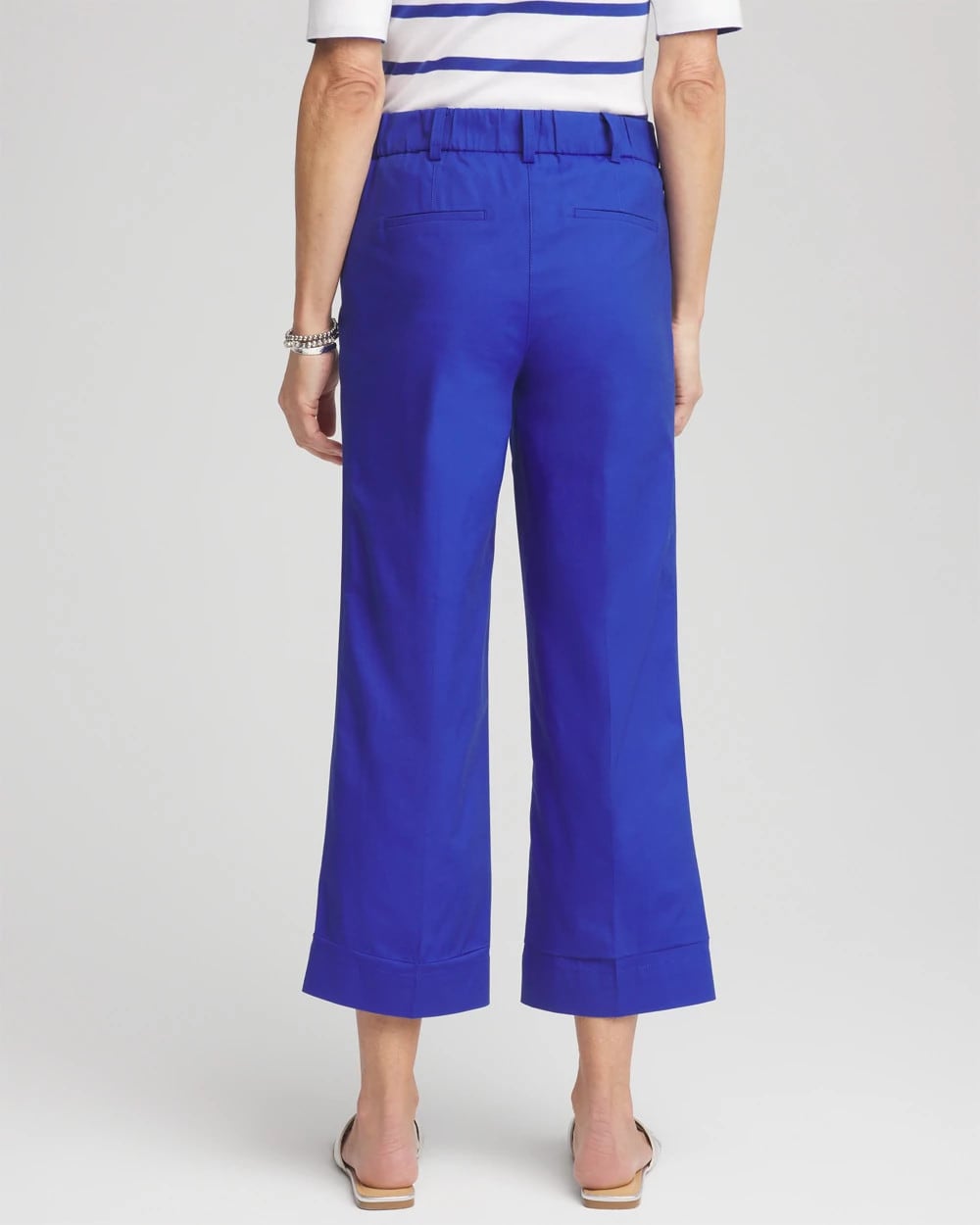 Chico's For Sale Rich Cobalt Lightweight Relaxed Straight Cropped Pants
