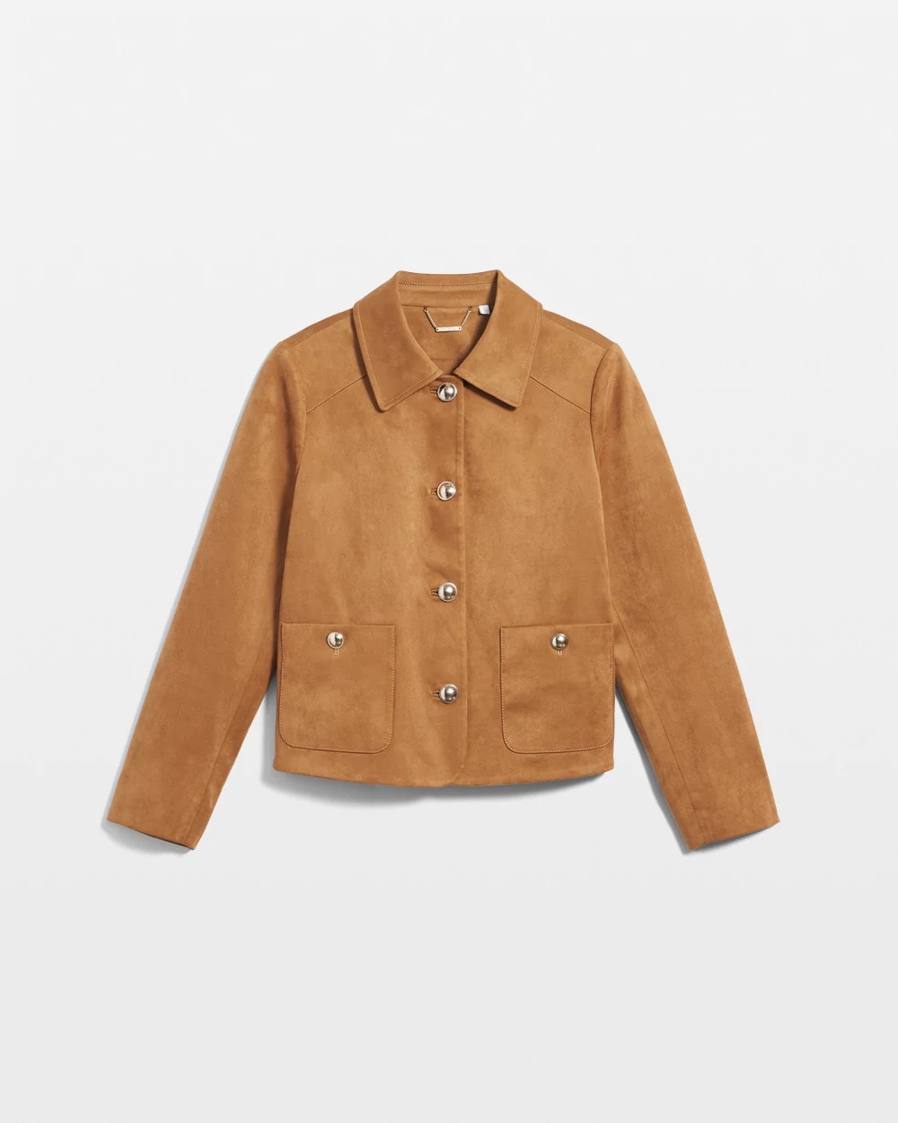 Chico's Online Burnt Sienna Suede Cropped Jacket