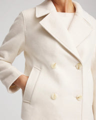 Chico's Discount English Cream Wool Peacoat