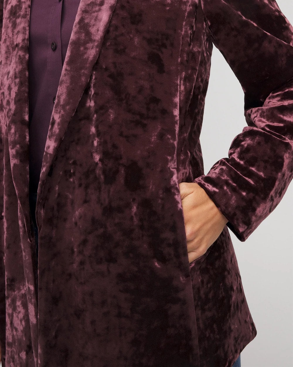 Chico's For Sale Night Bloom Crushed Velvet Blazer