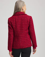 Chico's Online Red Red Tweed Sequins Blazer