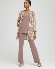 Chico's Discount Champagne Travelers™ Collection Champagne Sequins Jacket