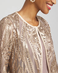 Chico's Discount Champagne Travelers™ Collection Champagne Sequins Jacket