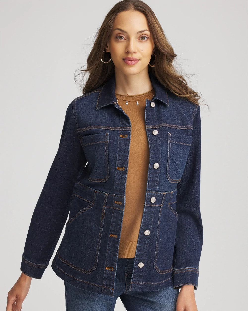 Chico's Online Morning Star Indigo Denim Field Jacket