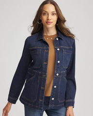 Chico's Online Morning Star Indigo Denim Field Jacket