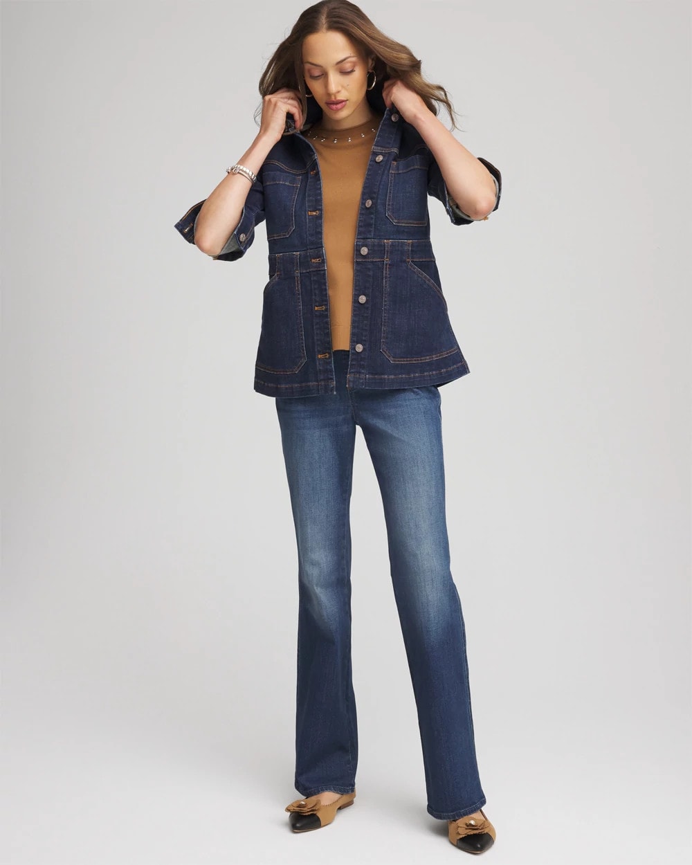 Chico's Online Morning Star Indigo Denim Field Jacket
