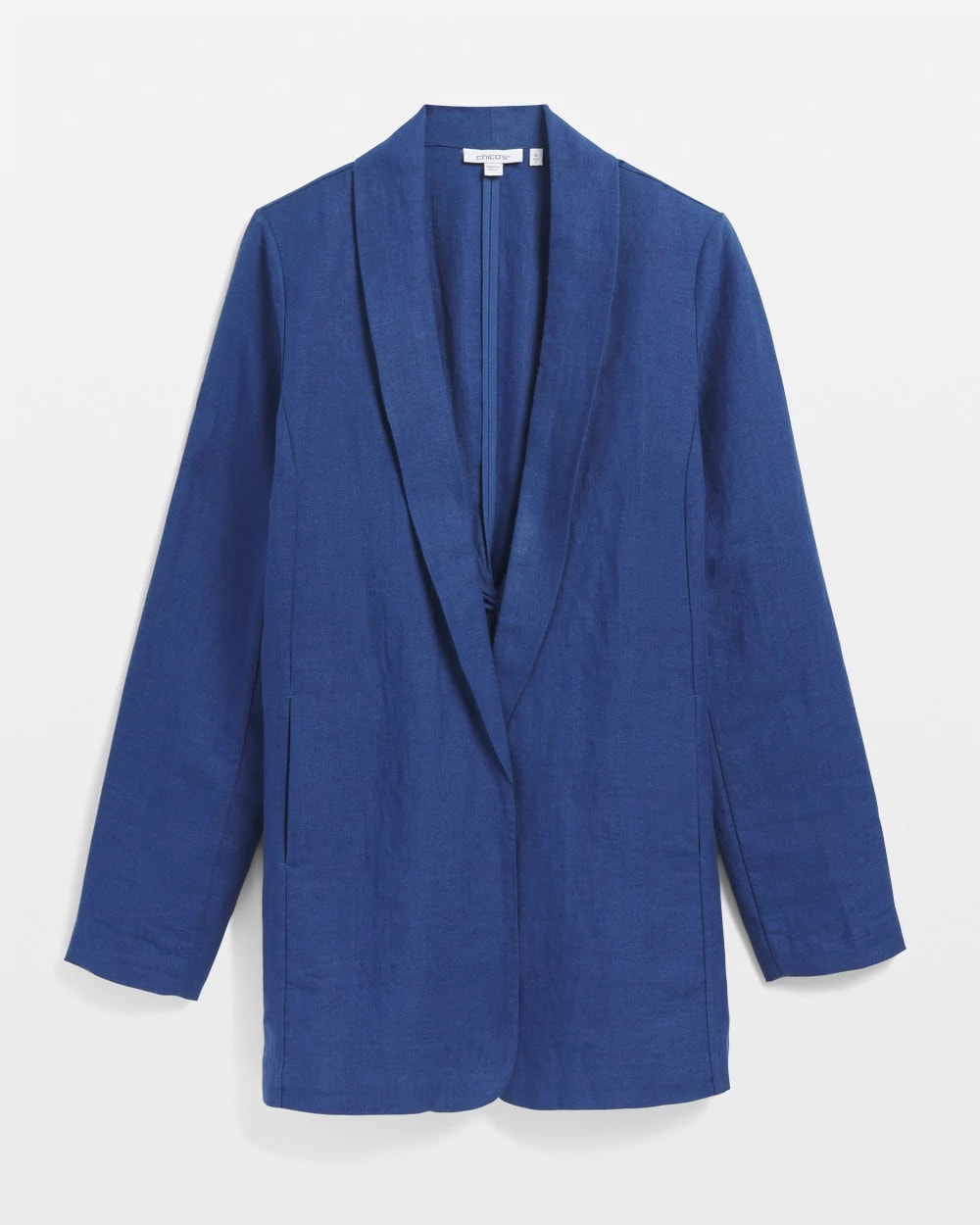 Chico's Discount Naval Indigo Linen Blazer