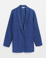Chico's Discount Naval Indigo Linen Blazer