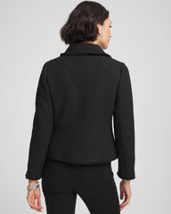 Chico's On Sale Black Bouclé Peplum Jacket