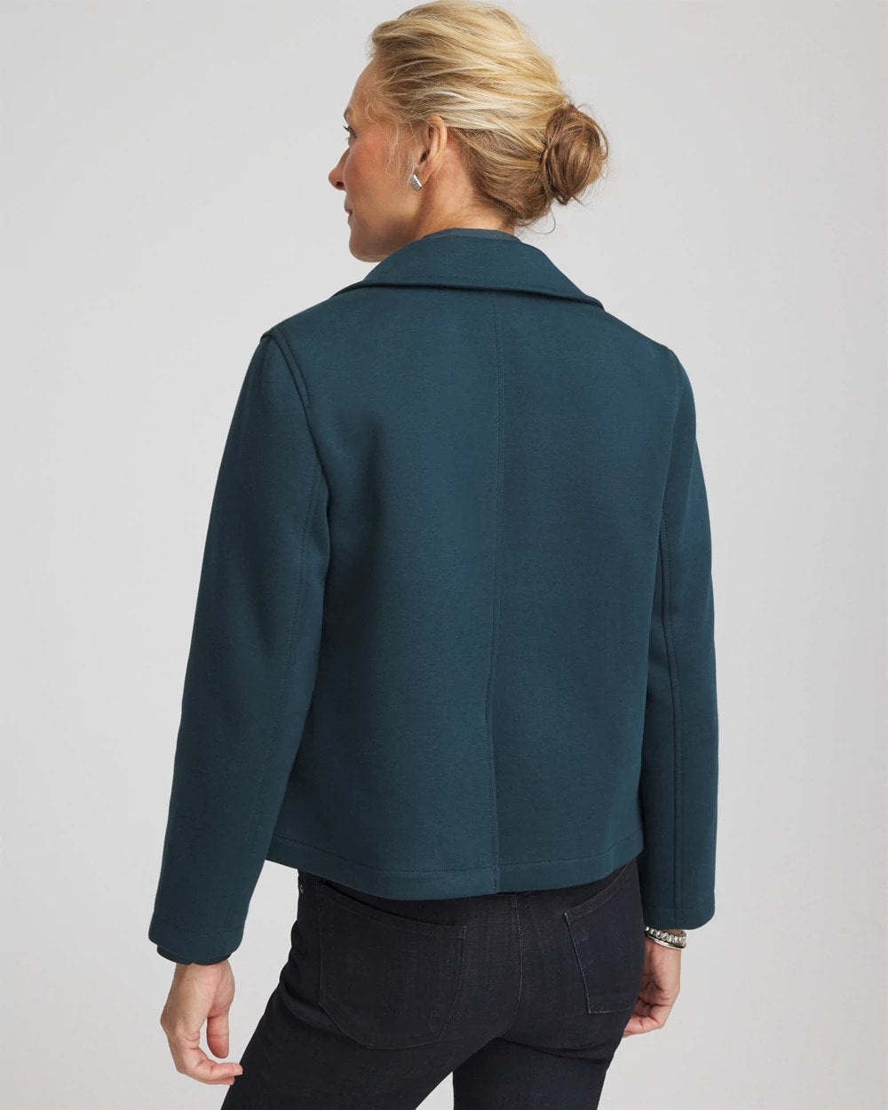 Chico's For Sale Teal Shadow Plush Knit Blazer