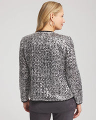 Chico's Online Serene Gray Travelers™ Collection Refined Sequins Netted Jacket