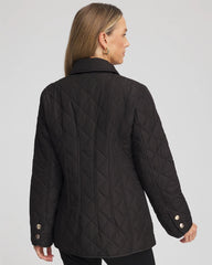 Chico's Online Black Quilted Barn Jacket