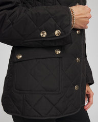 Chico's Online Black Quilted Barn Jacket