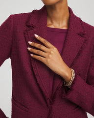 Chico's Online Deep Chianti Tweed Fringe Blazer