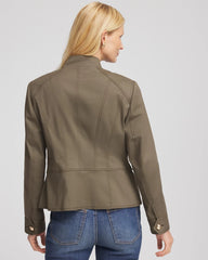 Chico's Sale Nettle Leaf Peplum Field Jacket