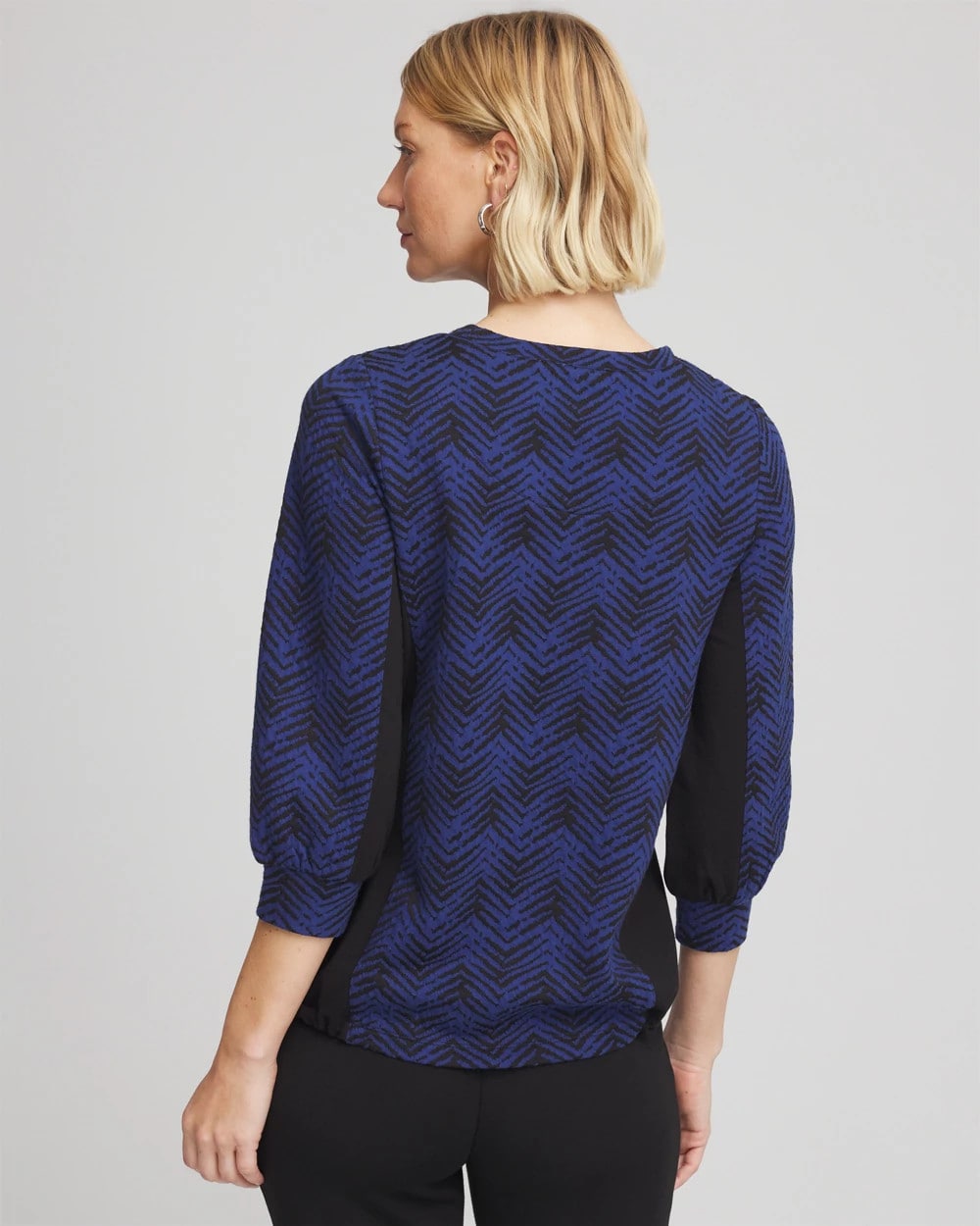Chico's On Sale Dark Harbor Zenergy® Jacquard Bungee Top