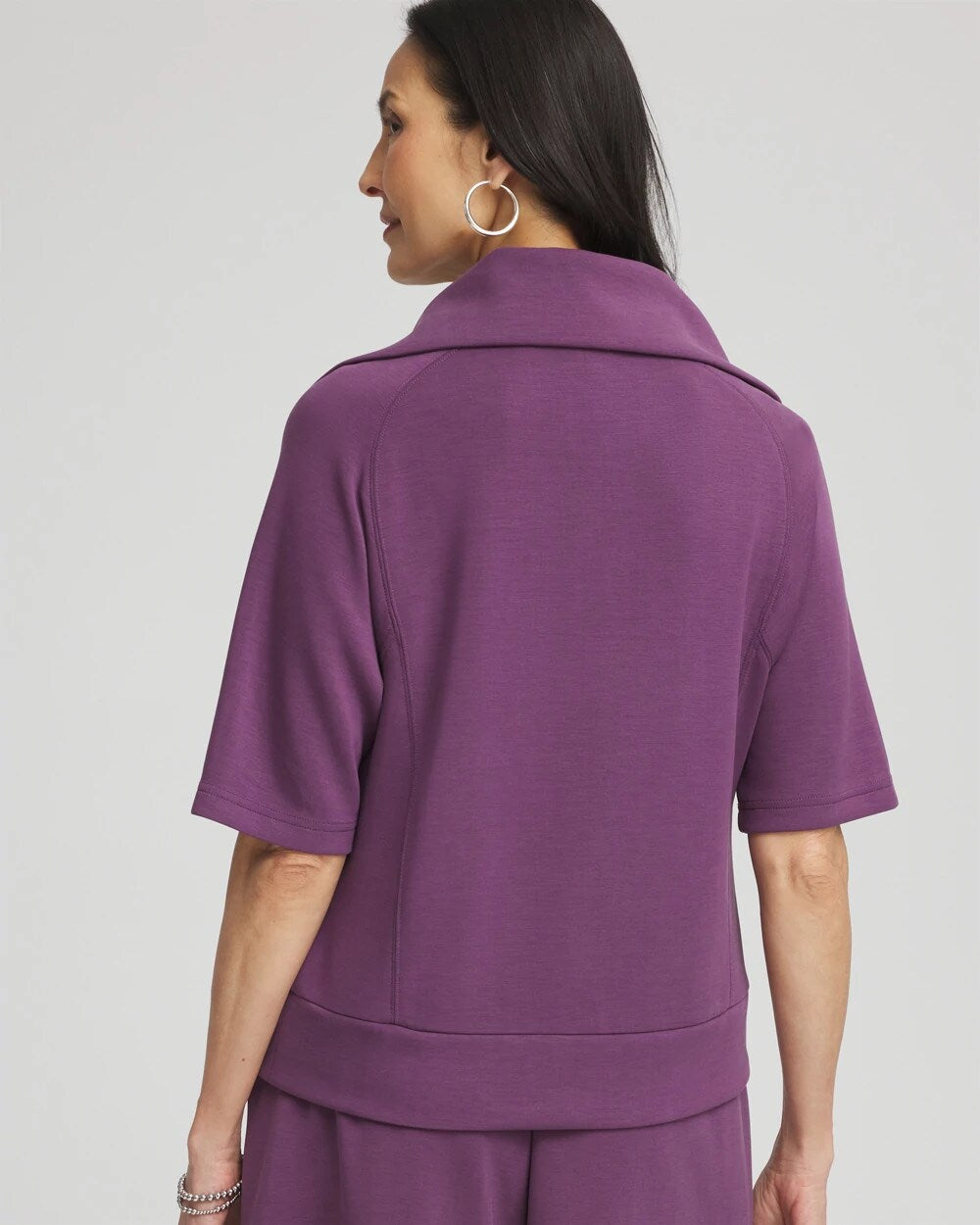 Chico's Online Washed Grape Zenergy® Soft Half-Zip Top
