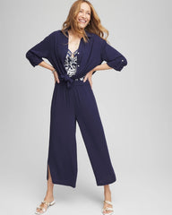Chico's On Sale Passport Blue Chico's Beach Swimsuit Cover-Up Set