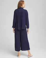 Chico's On Sale Passport Blue Chico's Beach Swimsuit Cover-Up Set