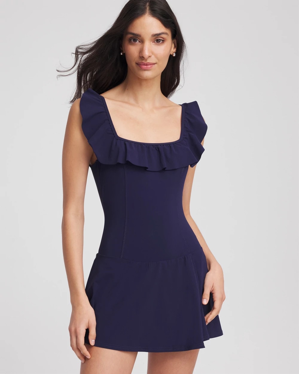 Chico's For Sale Navy Gottex Tutti Frutti Square Neck Swim Dress