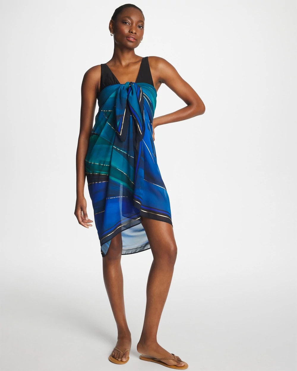 Chico's Discount Blue Multi Miraclesuit® Maldiva Pareo