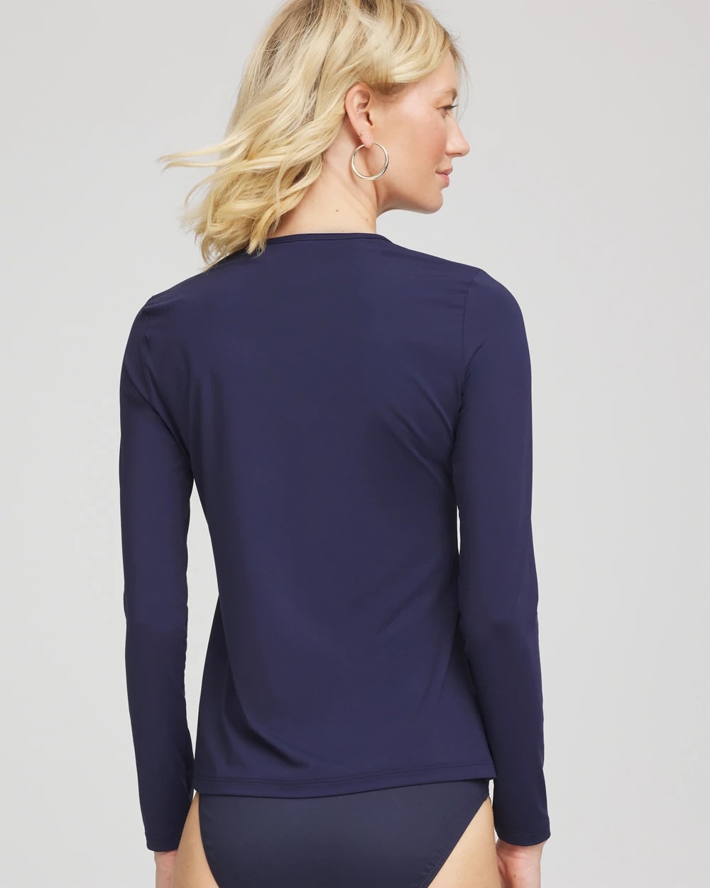 Chico's On Sale Navy Gottex Long-Sleeve Swim Shirt