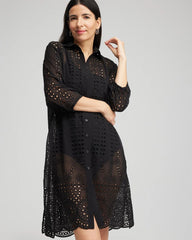 Chico's Online Black Shirt Dress Swim Coverup