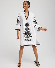 Chico's On Sale Alabaster Embroidered Beach Swimsuit Cover Up