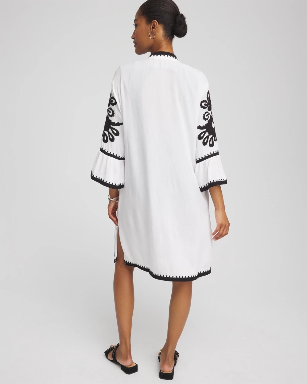 Chico's On Sale Alabaster Embroidered Beach Swimsuit Cover Up
