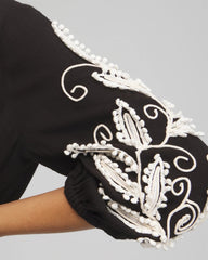 Chico's Online Black Embroidered Coverup Dress
