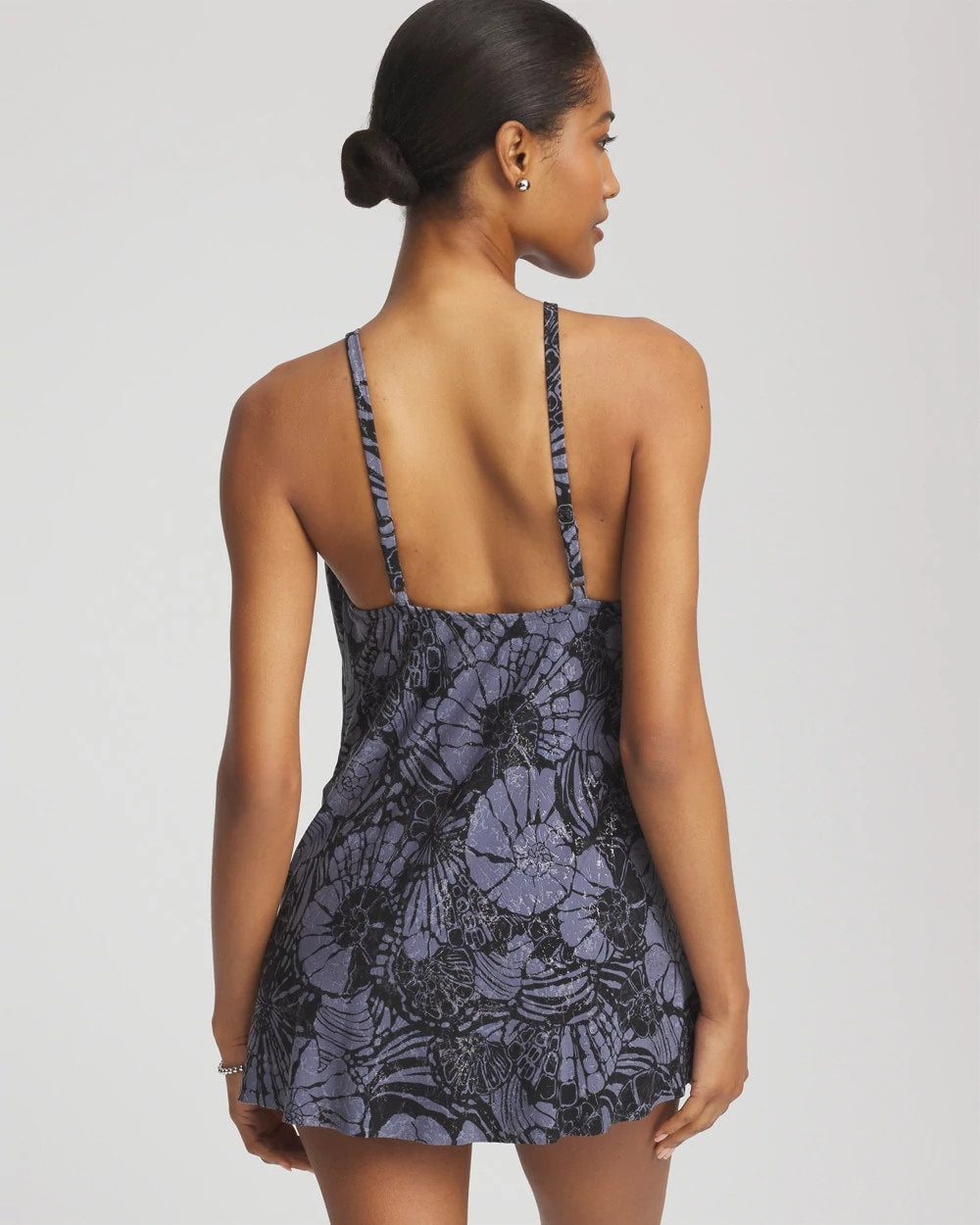 Chico's On Sale Black/Multi Magicsuit® Shell Beach Parker Swim Dress