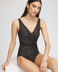 Chico's Outlet Black Miraclesuit® Brillante Circe One Piece Swimsuit