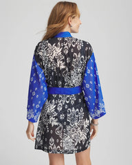 Chico's Online Midnight And White Miraclesuit® Talavera Kimono
