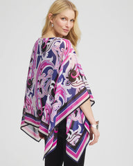 Chico's On Sale Purple Clover Travelers™ Paisley Chiffon Layered Top