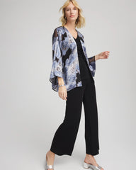 Chico's On Sale Canyon Blue Travelers™ Collection Paisley Burnout Jacket