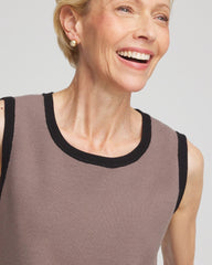Chico's For Sale Deep Taupe Travelers™ Tipped Sweater Tank