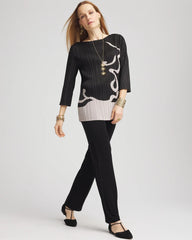 Chico's Discount Travelers Black Travelers™ Collection Pleated Top