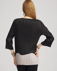 Chico's Discount Travelers Black Travelers™ Collection Pleated Top