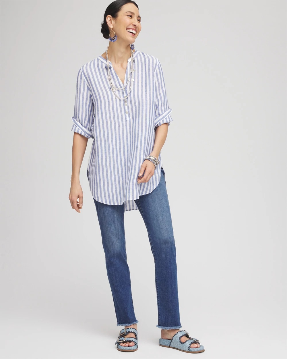 Chico's Sale Indigo No Iron™ Linen Tunic