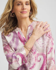 Chico's Outlet French Blush No Iron™ Multi Paisley Linen Tunic