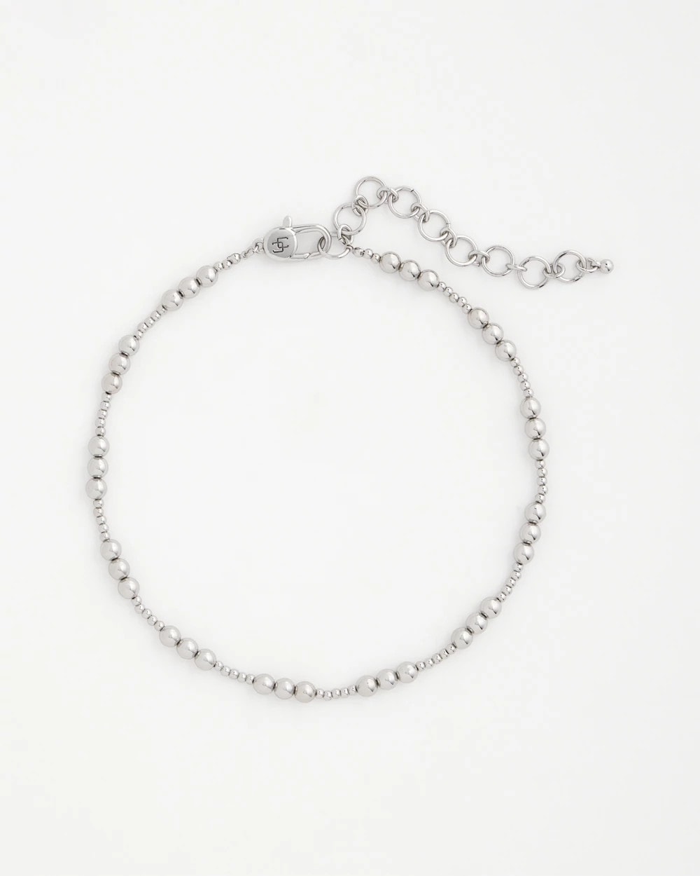 Chico's Online Silver Silvertone Beaded Necklace