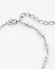 Chico's Online Silver Silvertone Beaded Necklace